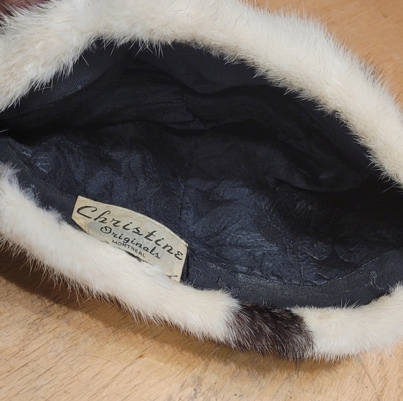 Vintage Christine Originals unisex 50s, 60s  white luxury genuine fur hat - Picture 3 of 7
